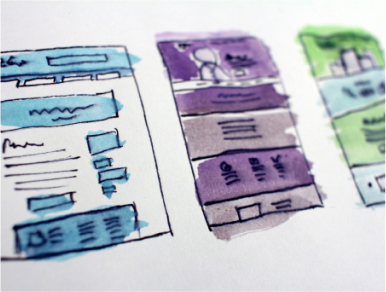 UX design sketches